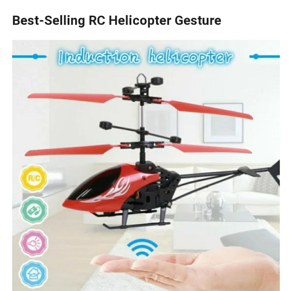 Flying helicopter